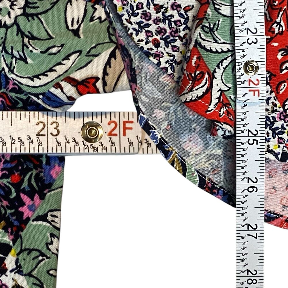 Patchwork Bloom Blouse Womens L Ladybug Cottageco… - image 6